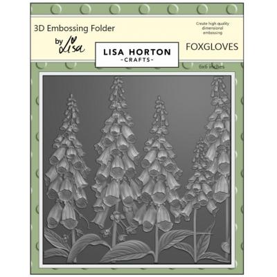 Lisa Horton Crafts 3D Embossing Folder - Foxgloves